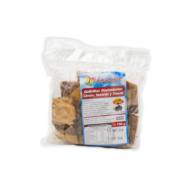Imagen de BIONUTRI  GALLETITAS DULCES MARMOLADAS- LIMÓN, NARANJA y CACAO