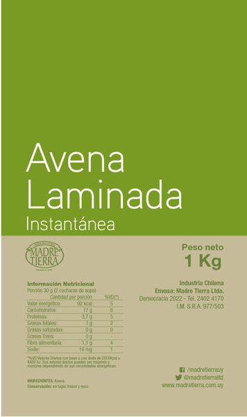 Imagen de AVENA ARROLLADA LAMINADA 1KG