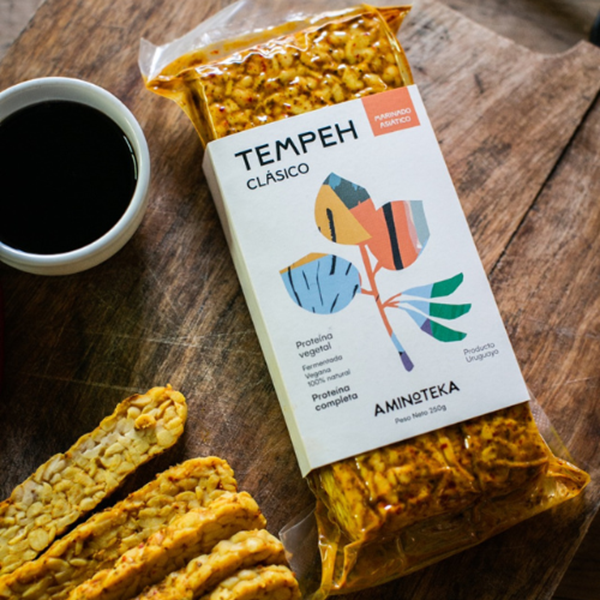 Imagen de TEMPEH MARINADO ASIÁTICO 250GR - AMINOTEKA