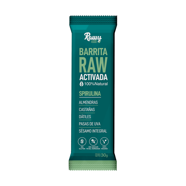 Imagen de BARRITA RAW ACTIVADA DE SPIRULINA - RAWY