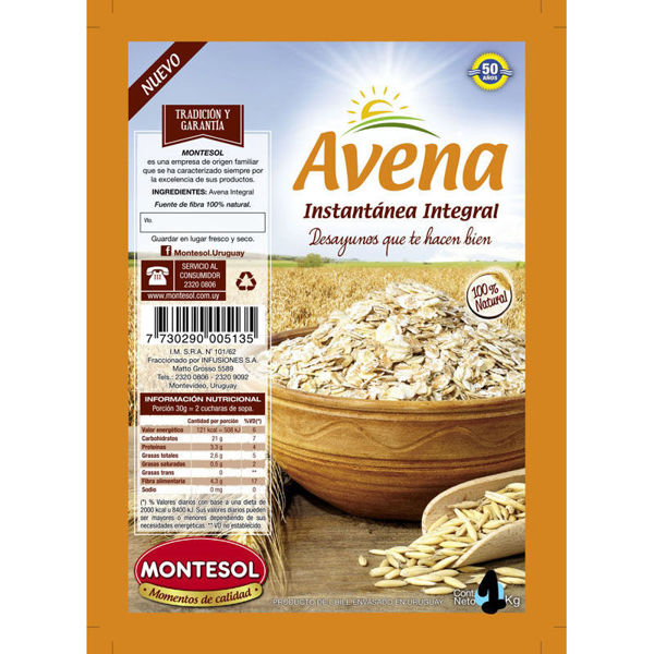 Imagen de AVENA 1KG- MONTESOL