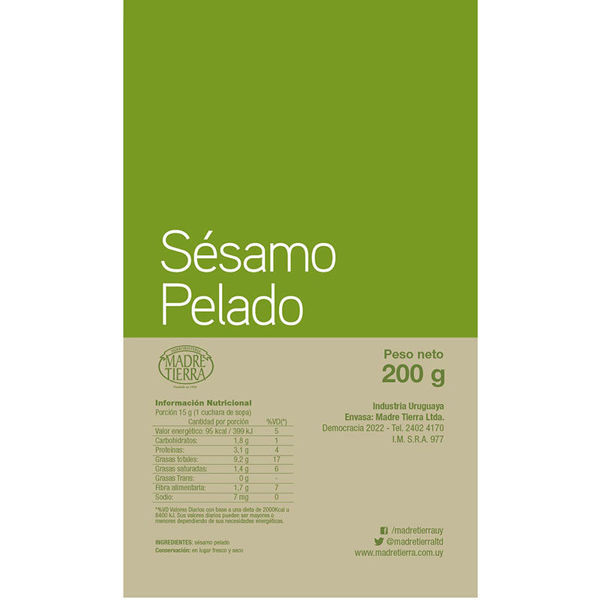 Imagen de SESAMO PELADO 200G.