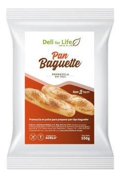 Imagen de PREMEZCLA SIN GLUTEN PAN BAGUETTE 550GR - DELI FOR LIFE