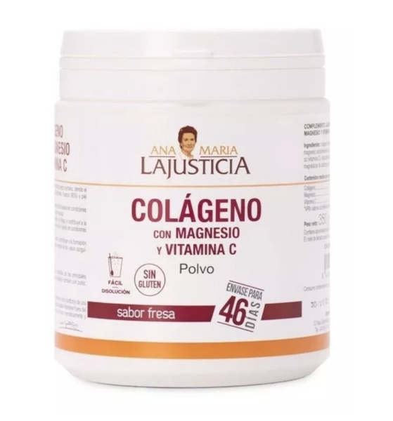 Imagen de COLAGENO CON MAGNESIO + VITAMINA C (POLVO 350G) SABOR FRUTILLA - ANA MARIA LA JUSTICIA