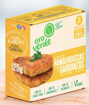 Imagen de HAMBURGUESA DE GARBANZOS - ORO VERDE
