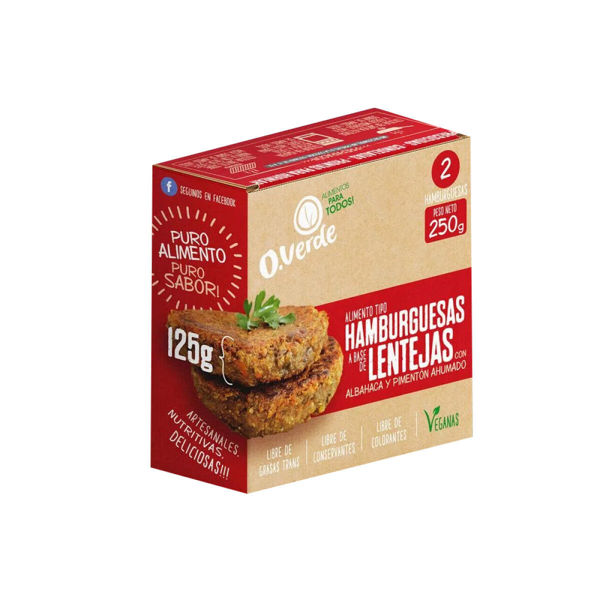 Imagen de HAMBURGUESAS LENTEJAS ORO VERDE