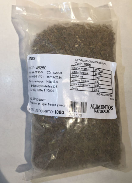 Imagen de ANIS SEMILLA 100G NITER