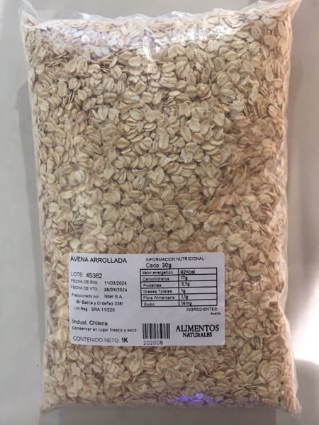 Imagen de AVENA ARROLLADA NITER 1KG COMUN