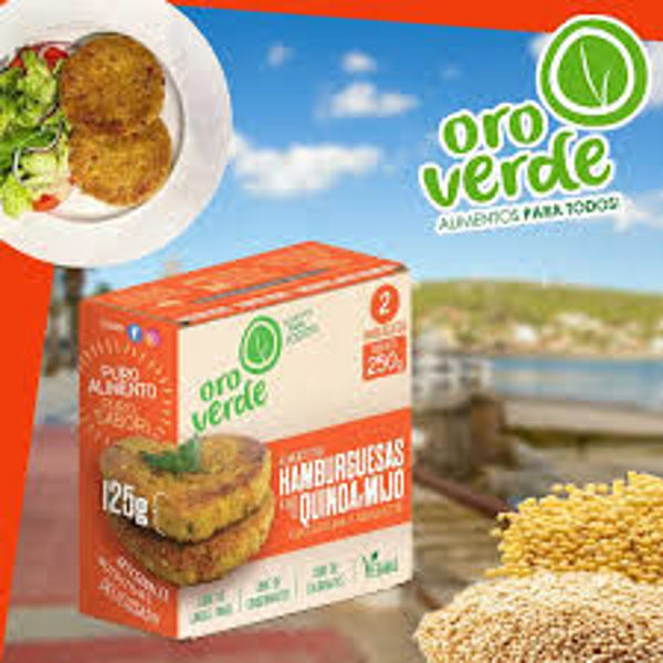 Imagen de HAMBURGUESAS ORO VERDE QUINOA Y MIJO