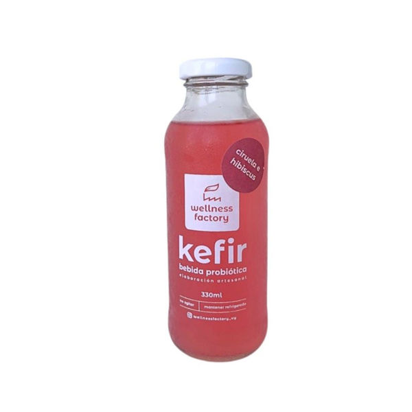 Imagen de KEFIR CIRUELA HIBISCUS 330ML WELLNESS FACTORY