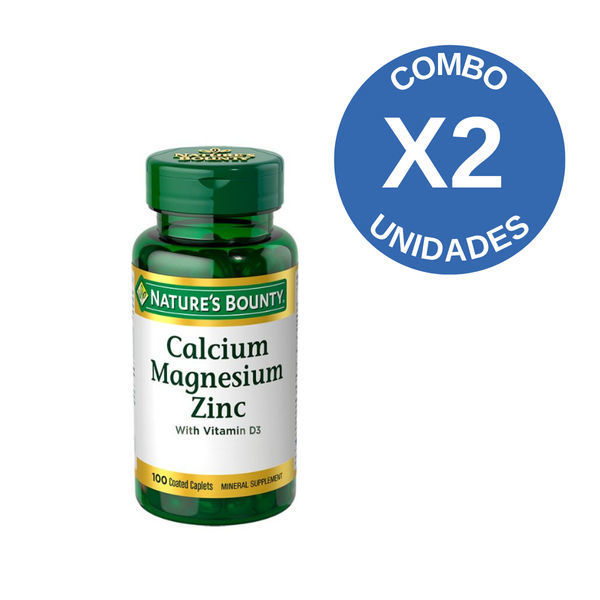 Imagen de PACK X2 CALCIO MAGNESIO, ZINC NATURALLIFE X100 COMPRIMIDOS