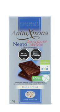 Imagen de CHOCOLATE ANTIU NEGRO SIN AZCAR 125G